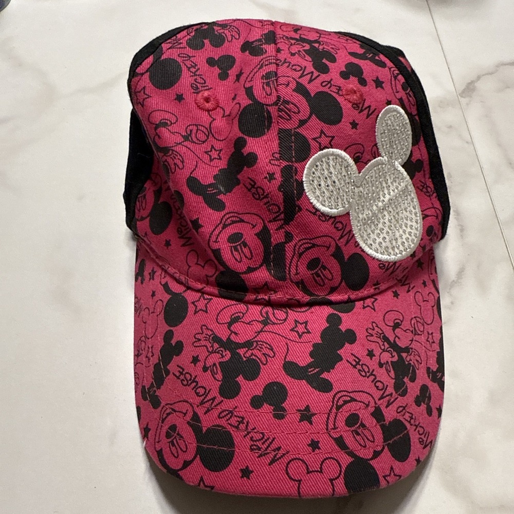 Disney Parks Female Pink Mickey Mouse Hat Bedazzled Mickey